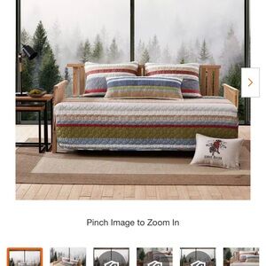 Eddie Bauer Striped Quilt Set in Blue, Red, and Green